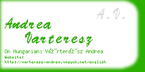 andrea varteresz business card